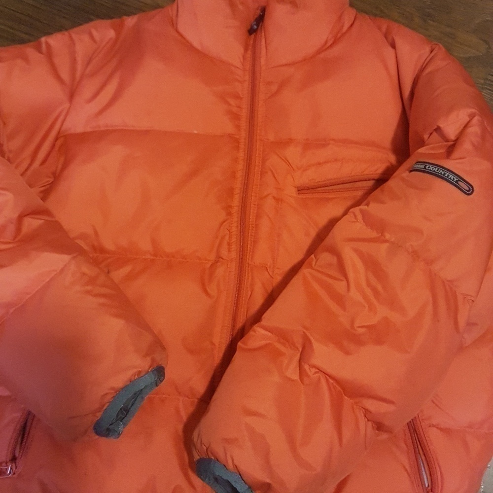 Free Country Boys Orange Gray Coat Size Medium